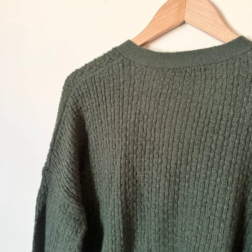 Madewell Mayfair Sweater Cardigan in Hthr Pine - Picture 11 of 12